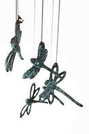 Ebros Cottage Garden Dragonfly Aluminum Resonant Relaxing Wind Chime Patio Garden Decor