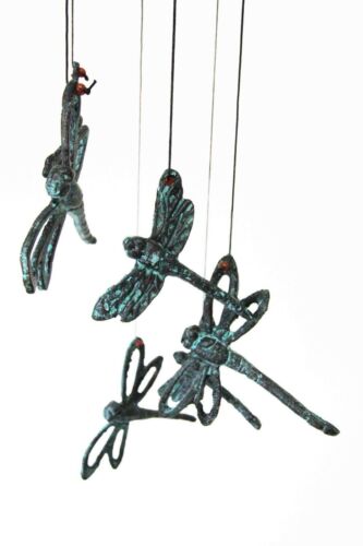 Ebros Cottage Garden Dragonfly Aluminum Resonant Relaxing Wind Chime Patio Garden Decor