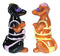 Bikini Hotties Wiener Dachshund Lady Dogs With Shades Salt And Pepper Shakers