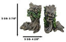 Ebros Celtic Forest Spirit Greenman Decorative Bookends Figurine Pair 5.5"H Set