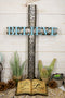 Silver Scroll Filigree Pattern Believe Standing Cross Desktop Plaque Figurine