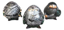 Fat Chibi Medieval Gladiator Knights With Sword Axe And Shield Figurine Set of 3