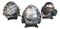 Fat Chibi Medieval Gladiator Knights With Sword Axe And Shield Figurine Set of 3