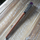 Ebros Wicca Sacred Moon Triple Moon Pentagram Magic Wand Cosplay Prop 14"L