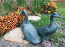 Ebros Gift Large Verdi Green Aluminum Two Lover Pond Ducks Garden Statue Set