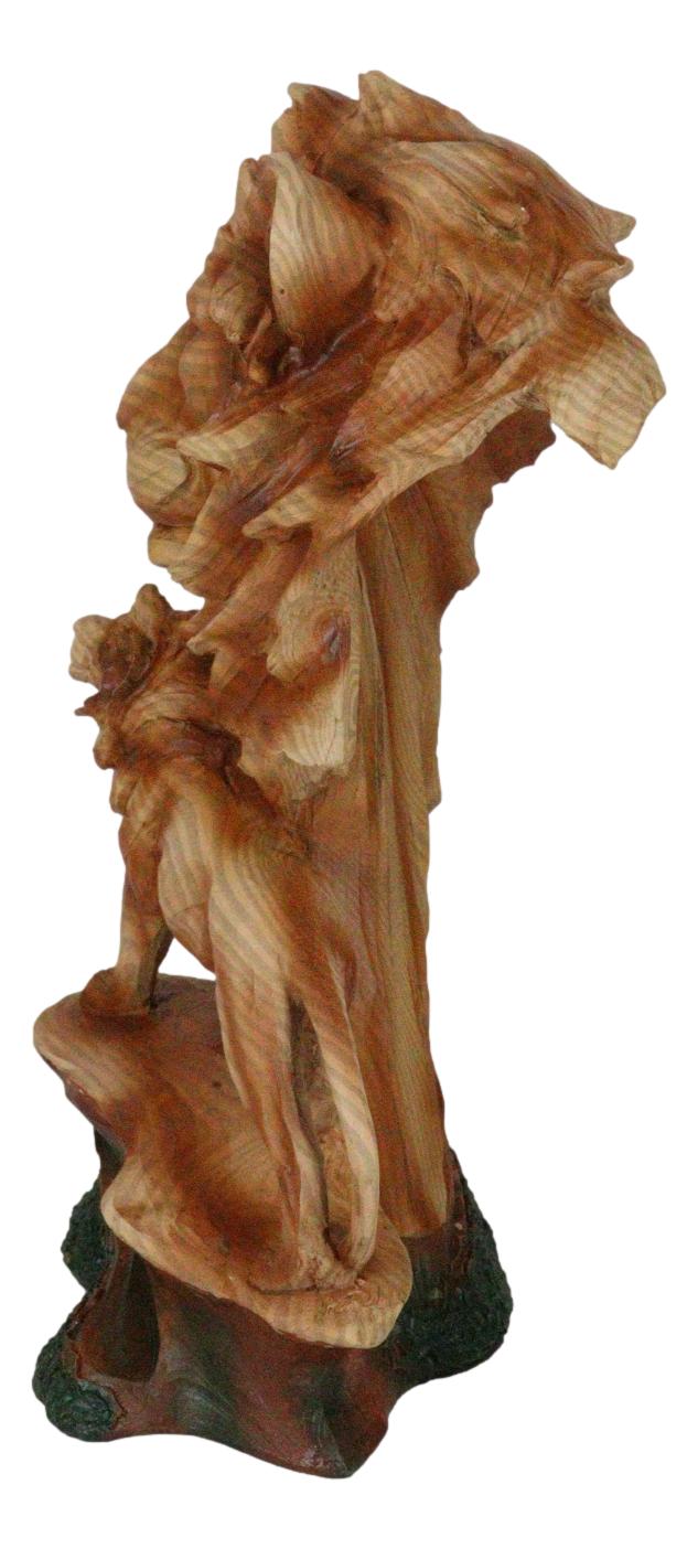 Ebros African Safari Lion Bust Statue 9"H Lion King Pride Rock Faux Wood Resin