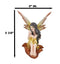 Ebros Gift Fall Fairy Figurine Red Oak Leaf Autumn Garden Faerie Fantasy Sculpture 5.5"H