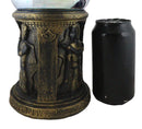 Egyptian Nefertiti Bastet Astrology Golden Column Pillar LED Light Crystal Ball