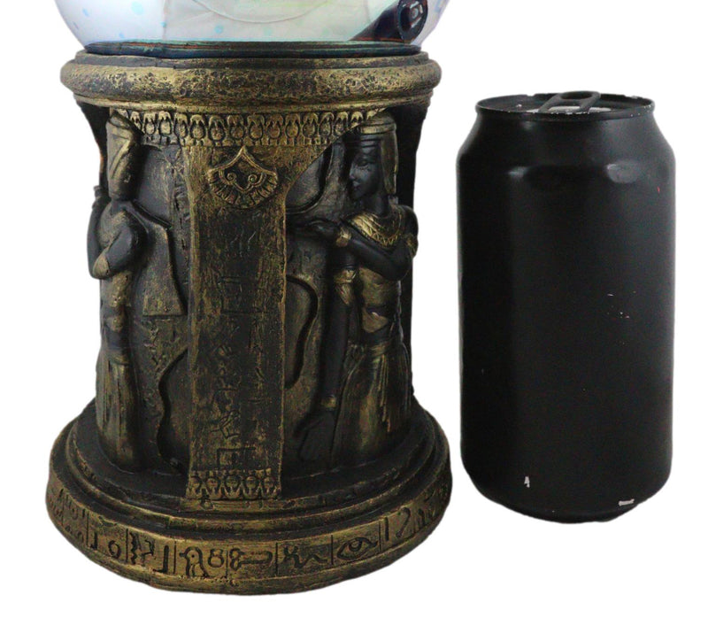 Egyptian Nefertiti Bastet Astrology Golden Column Pillar LED Light Crystal Ball
