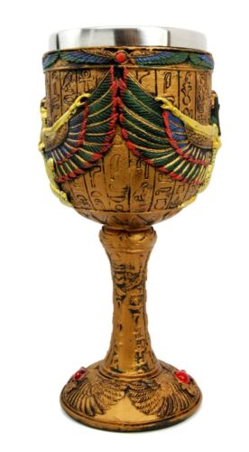 Ebros Ancient Egyptian Winged Goddess Isis Motherhood Justice Wine Goblet Cup