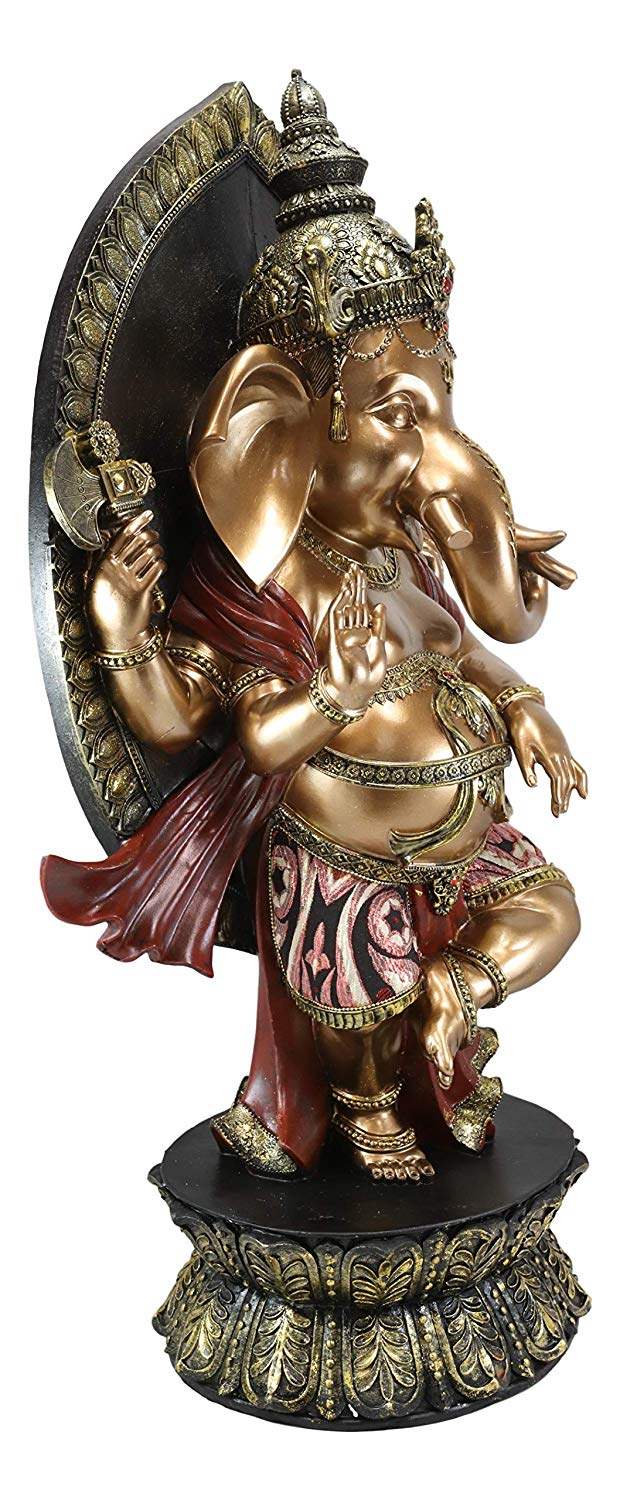 Ebros Large 28.5" Tall Hindu Supreme God Dancing Avatar Nritya Ganesha Chaturthi in Yoga Pose Statue Elephant Deity Patron of Success Arts and Wisdom Hinduism Vastu Altar Decorative