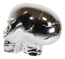 Small Cool Chrome Plated Extraterrestrial ET Alien Skull Figurine Collectible