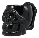 Ebros Macabre Decor Death Black Bone Skull Drinking Coffee Mug 12oz Ceramic Drink Cup