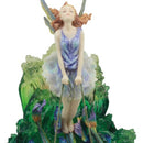 Surfer's Dream Josephine Wall Statue Ocean Fairy Riding Rainbow Fish Chariot