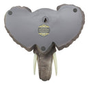 Ebros Safari African Bush Elephant Wall Bust Sculpture 9" Tall Majestic Noble Elephant Head Hanging Wall Decor Figurine for Wild Animal Lovers - Ebros Gift