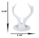 Contemporary Chic Rustic White Double Buck Deer Stag Antlers Jewelry Tree Holder