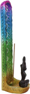 Ebros Gift Rainbow Spiral Goddess Feminine Incense Stick Burner (Upright Pose)