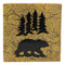 Rustic Western Black Bear Pine Trees Forest Silhouette Tissue Box Cover Holder