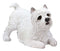 Ebros Large Lifelike West Highland Terrier White Westie Dog Statue 13.75"Long