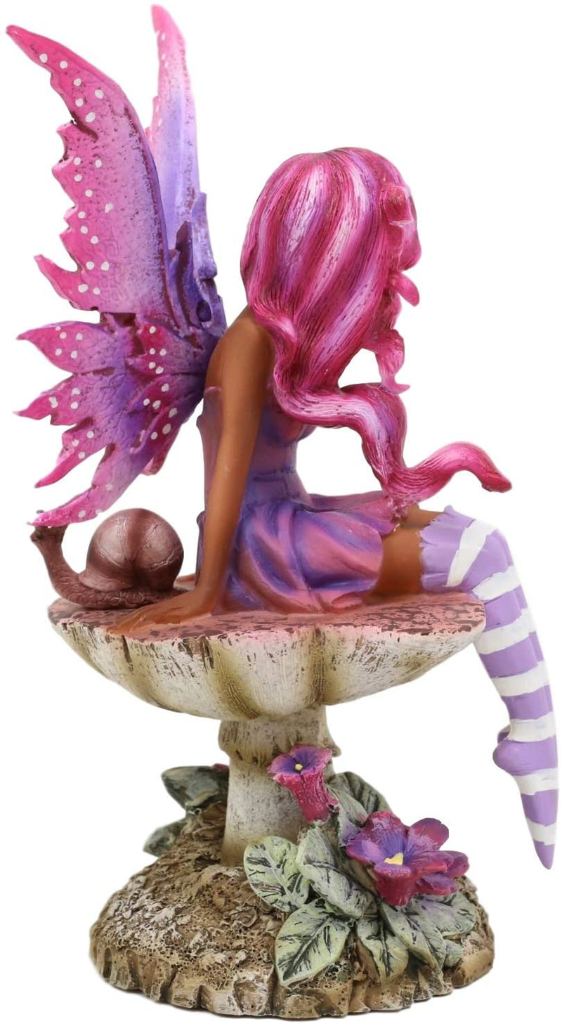 Amy Brown Gothic Manga Magenta Fairy Sculpture Figurine Whimsical Wild Forest