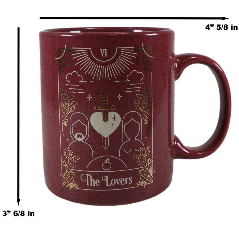 Wicca Fortune Teller Psychic Tarot Cards The Lovers Ceramic Tea Coffee Mug Cup