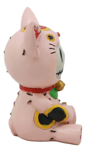 Furry Bones Pink Maneki Neko Skeleton Figurine Lucky Cat Kitten Furrybones Toy