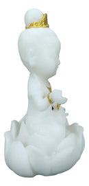Cultural Art Amitabha Buddha Seated On Lotus Feng Shui Zen Vastu Mini Figurine