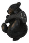 Rustic Western Forest Black Bear Cub Hanging On Branch Wall Or Tree Bark Decor