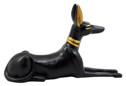 Ebros Egyptian Classical God Anubis Jackal Dog Figurine 5.5"L Deity of Afterlife