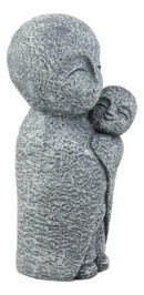 Japanese Buddha Jizo Bosatsu Monk Cradling A Baby Figurine Protector Of Children