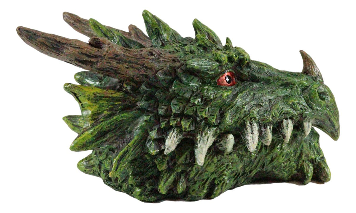 Ebros Fantasy Greenman Spiked Tree Dragon Head Decorative Jewelry Box Figurine
