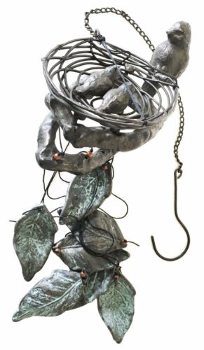 Nesting Mother Bird With Chicks Aluminum Resonant Wind Chime Patio Garden Decor