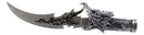 Mythical Flame Fury Of The Bahamut Dragon Letter Opener Dagger With Base Statue