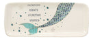 Marine Mermaid Tail Kisses Starfish Wishes Ceramic Serving Platter Tray Set Of 2