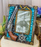 Rustic Western US Marshall Badge Gun Bullets Turquoise Rocks Photo Picture Frame