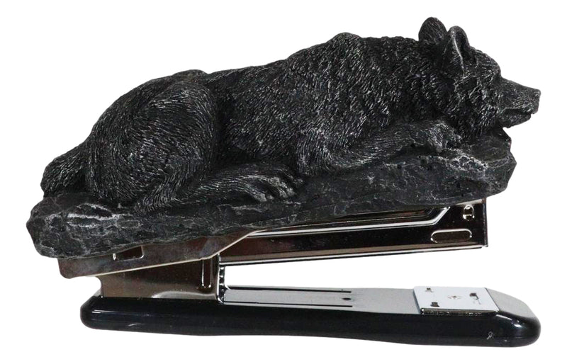 Gothic Resting Alpha Wolf Stapler Office Desktop Accessory Totem Wolf Spirit