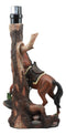 Ebros Light Fantastik Chestnut Brown Horse Stallion With Saddle Table Lamp With Shade