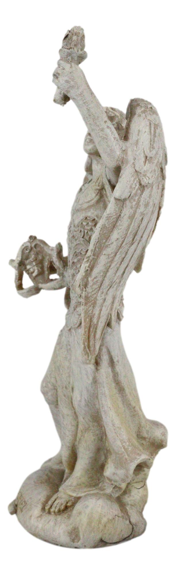 Ebros Archangel Saint Uriel Statue 5"H Light And Fire Of God Patron of Confirmation