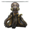 Ebros Gift Steampunk Octopus Navy Military Marauder Round Side Coffee Table with Glass Top Science Fiction Sci Fi Furniture Collectible Steampunks Fantasy Kraken Monster Statue