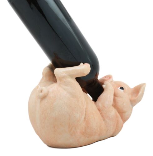 Babe Farm Pink Pig Wine Holder Decor Statue Whimsical Practical Pig Wine Caddy