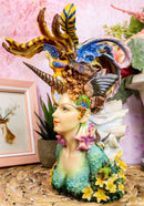 Coastal Decor Lady Unicorn Statue 8"Tall Josephine Wall Mermad Fairy Figurine