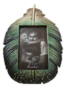 Green Southwestern Native Indian Butterfly Spotted Feather Picture Frame 4"X6"