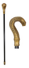 Ebros Golden Egyptian God Uraeus Cobra Head Prop Decorative Walking Cane 39"H