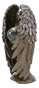 Ebros Sheila Wolk Tranquility Angel & Metamorphosis Butterfly Glass Ball Statue