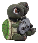 Ebros Nautical 'My Rock' Loving Romantic Turtle Couple Figurines 2 Parts Set