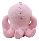 Ebros Furry Bones Skeleton Octopee The Pink Octopus Plush Toy Collectible 5"Tall