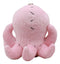Ebros Furry Bones Skeleton Octopee The Pink Octopus Plush Toy Collectible 5"Tall