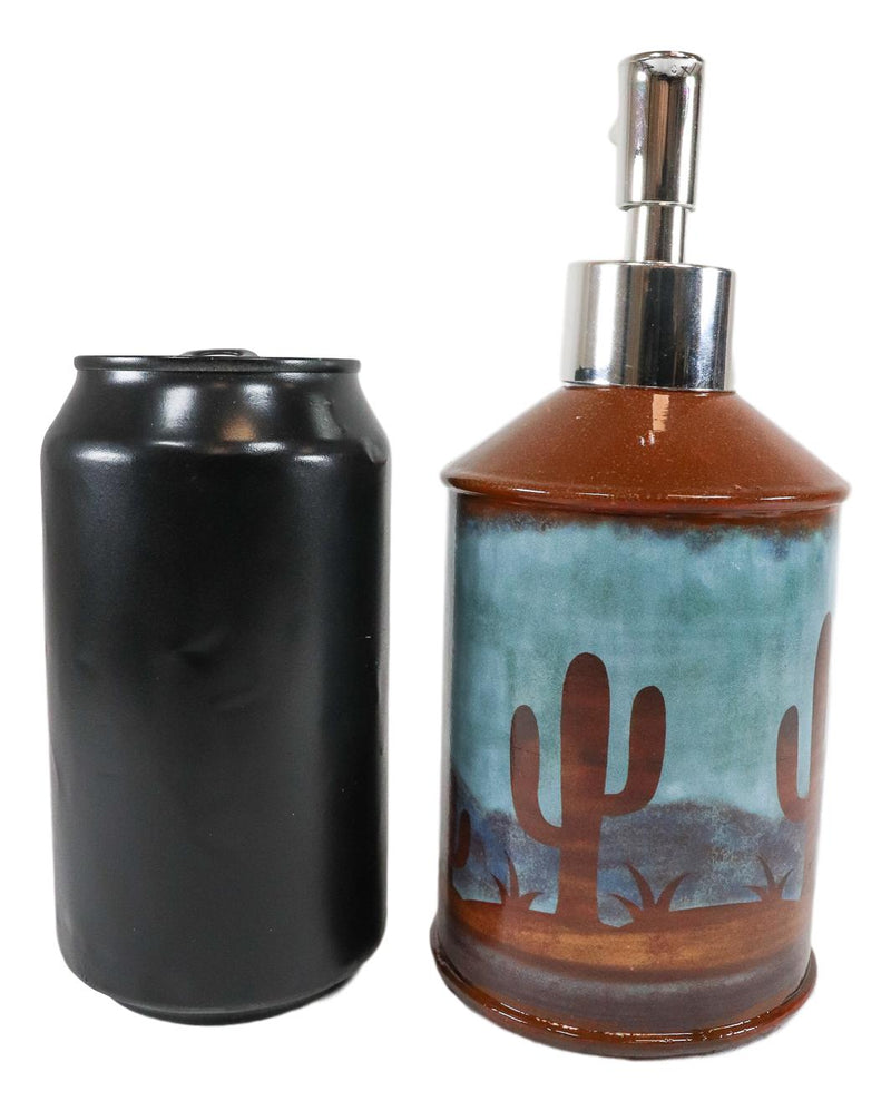 Ebros Rustic Southwestern Desert Cactus Arizona Liquid Soap Or Lotion Pump Dispenser