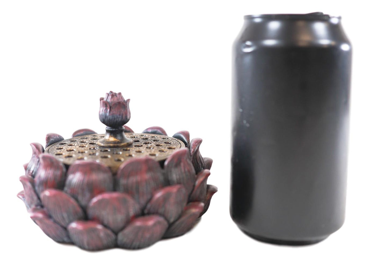 Ebros Meditation Of Buddha Lotus Flower Blossom Multiple Incense Sticks Holder Burner Figurine