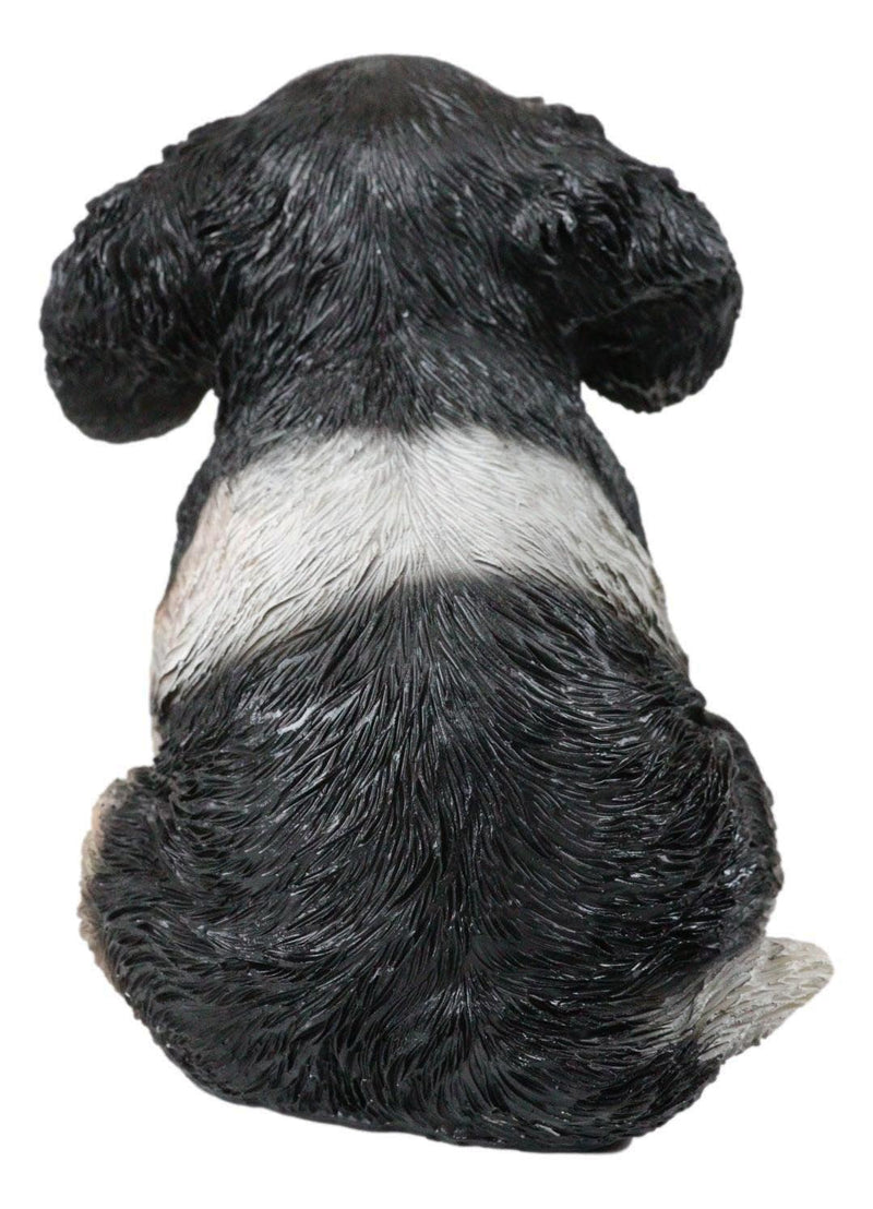 Pet Pal Black White And Tan English Cocker Spaniel Dog Puppy Sitting Figurine
